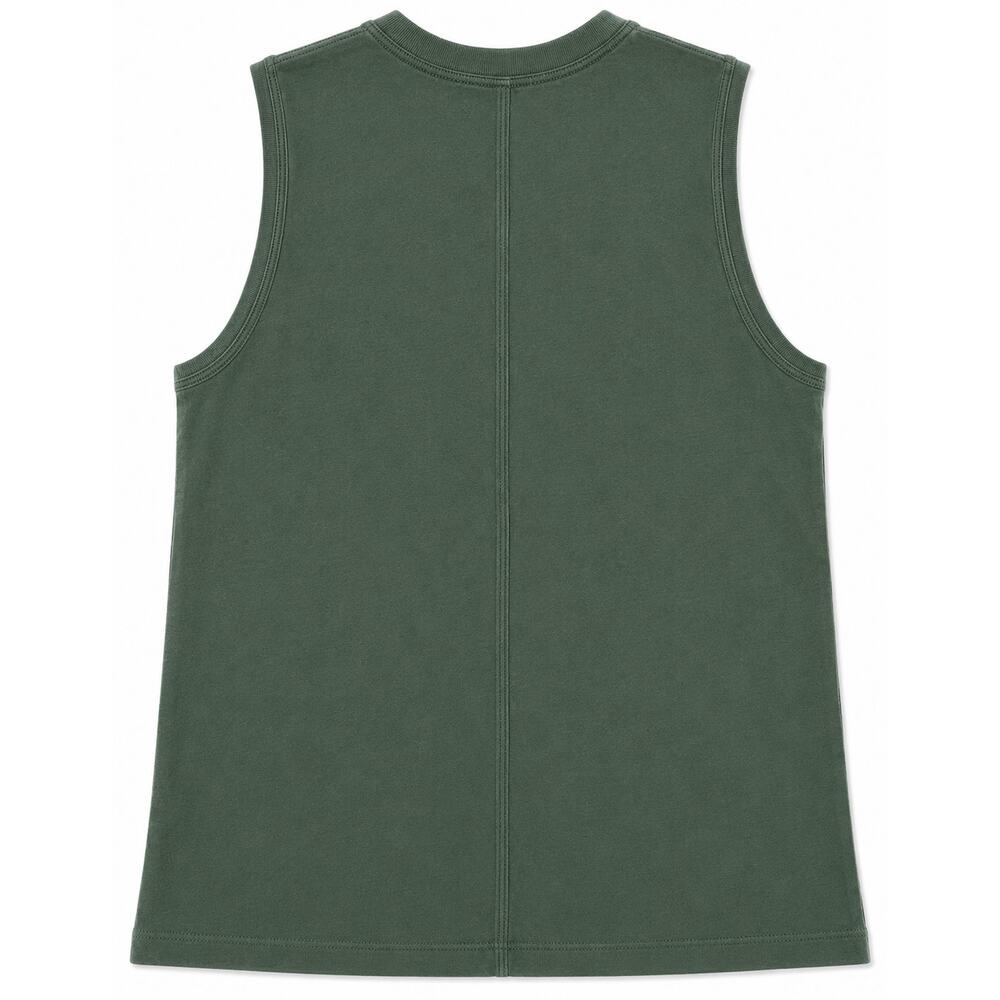 Lululemon Cotton All Yours Muscle Tank - Green - Size 6 - Picture 2 of 3